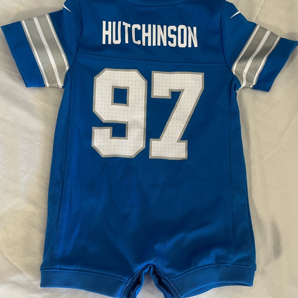 Nike Detroit Lions Blue Football One Piece with Number 97 Hutchinson